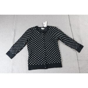 New Spense Sweater Womens Small Polka Dot Cardigan Button Up